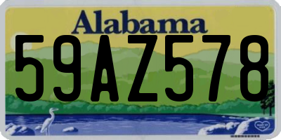 AL license plate 59AZ578