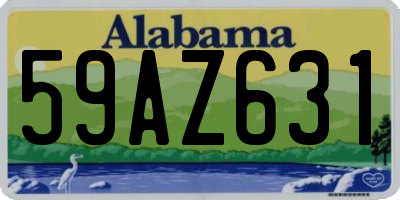 AL license plate 59AZ631