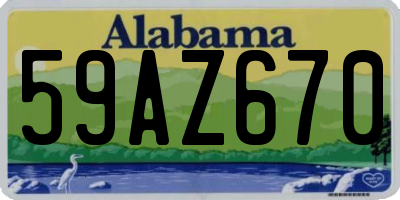AL license plate 59AZ670