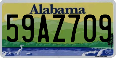 AL license plate 59AZ709
