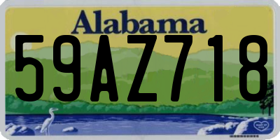 AL license plate 59AZ718