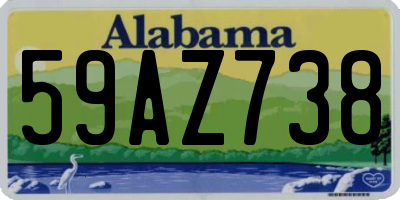 AL license plate 59AZ738