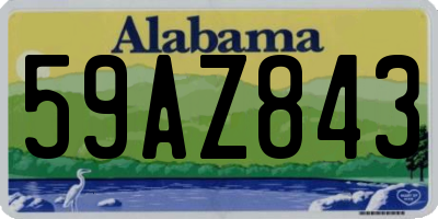 AL license plate 59AZ843