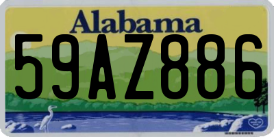 AL license plate 59AZ886