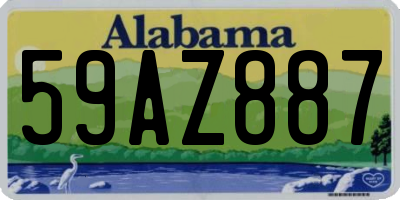 AL license plate 59AZ887