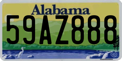 AL license plate 59AZ888