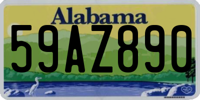 AL license plate 59AZ890