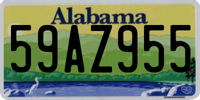 AL license plate 59AZ955