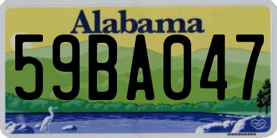 AL license plate 59BA047