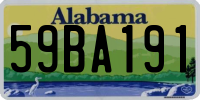 AL license plate 59BA191