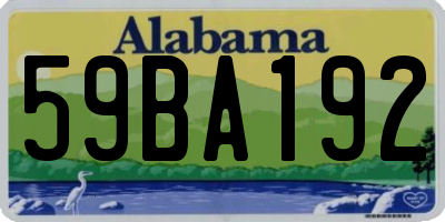 AL license plate 59BA192