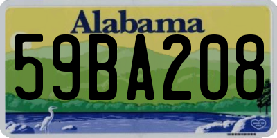 AL license plate 59BA208