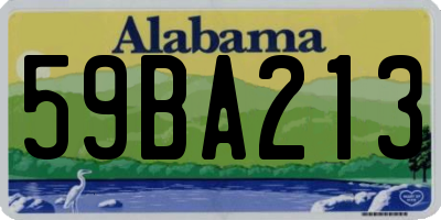 AL license plate 59BA213