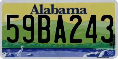 AL license plate 59BA243