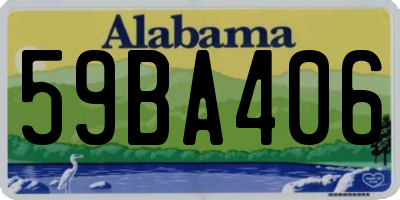 AL license plate 59BA406