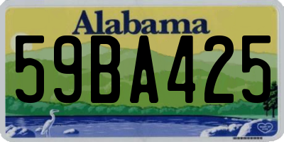 AL license plate 59BA425