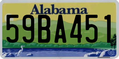 AL license plate 59BA451