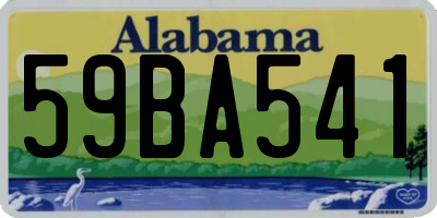 AL license plate 59BA541