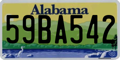 AL license plate 59BA542