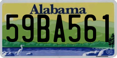 AL license plate 59BA561
