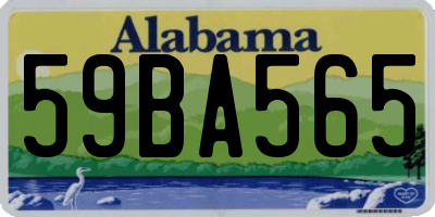 AL license plate 59BA565
