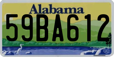 AL license plate 59BA612