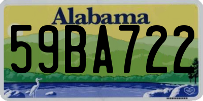 AL license plate 59BA722