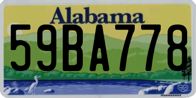AL license plate 59BA778