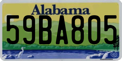 AL license plate 59BA805