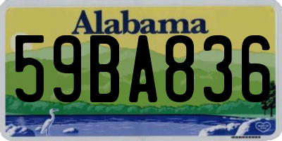 AL license plate 59BA836