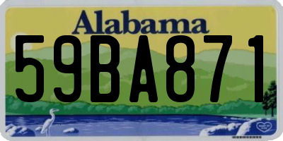 AL license plate 59BA871