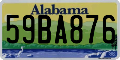 AL license plate 59BA876