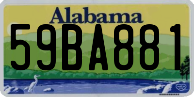 AL license plate 59BA881