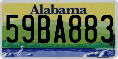 AL license plate 59BA883