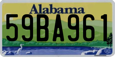 AL license plate 59BA961