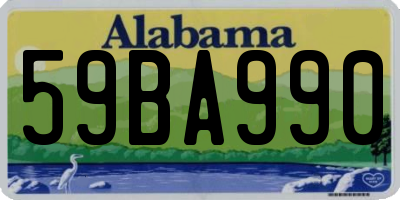 AL license plate 59BA990