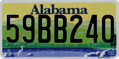 AL license plate 59BB240