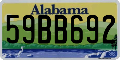 AL license plate 59BB692