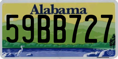 AL license plate 59BB727
