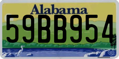 AL license plate 59BB954
