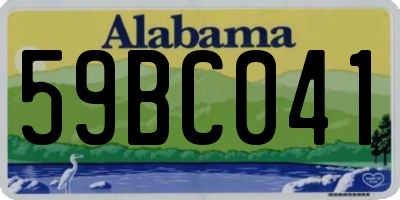 AL license plate 59BC041