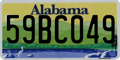 AL license plate 59BC049