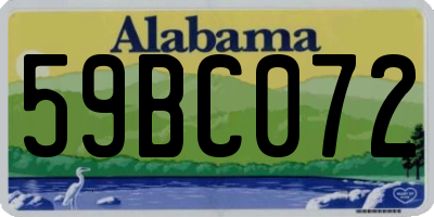 AL license plate 59BC072