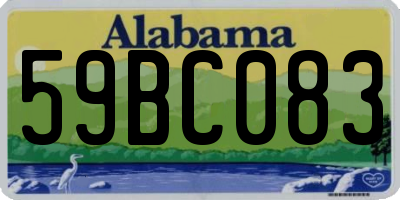 AL license plate 59BC083