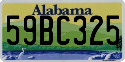 AL license plate 59BC325