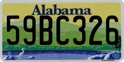 AL license plate 59BC326