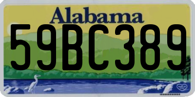 AL license plate 59BC389
