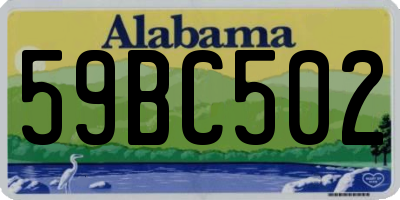 AL license plate 59BC502