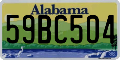 AL license plate 59BC504