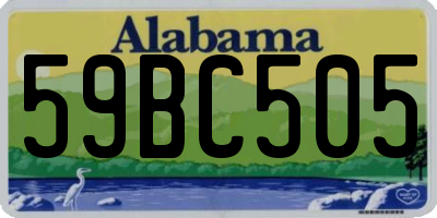 AL license plate 59BC505